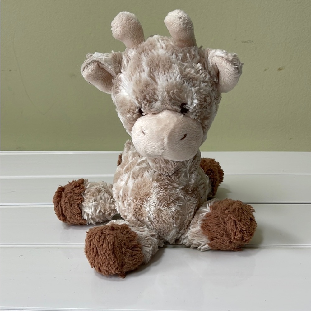 Ebba Aurora 10" Plush Rattle Giraffe Baby Stuffed Animal Floppy Stitched Eyes